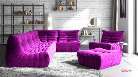 Пуф ДеФранс™️ 90/70 - Ямайка шенилл уличная