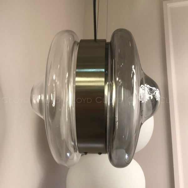 Подвесной светильник Cloyd EPICANTUS P1 / Ø28 см - никель - дымчатое стекло (арт.11355) от интернет-магазина IDODOM.RU