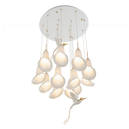 Люстра Cloyd OSANNA C13 / Ø60 см - керамика - белый (арт.11889) от интернет-магазина IDODOM.RU