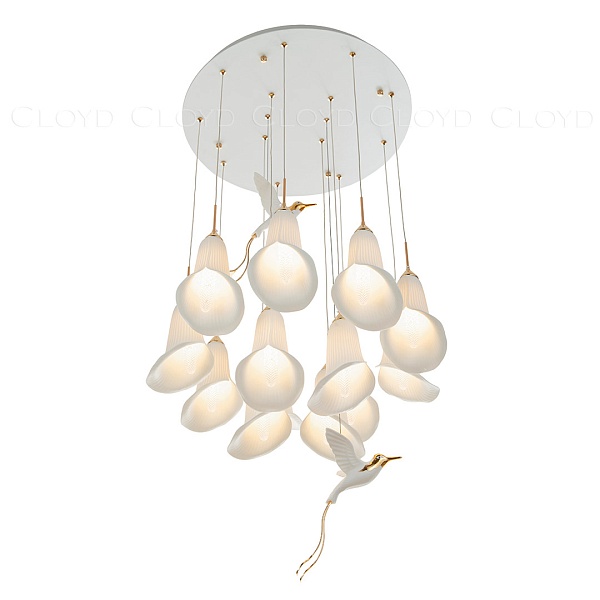 Люстра Cloyd OSANNA C13 / Ø60 см - керамика - белый (арт.11889) от интернет-магазина IDODOM.RU