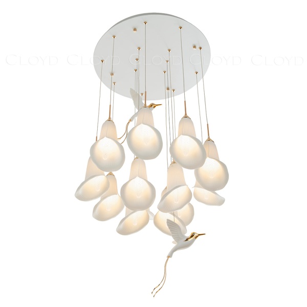 Люстра Cloyd OSANNA C13 / Ø60 см - керамика - белый (арт.11889) от интернет-магазина IDODOM.RU