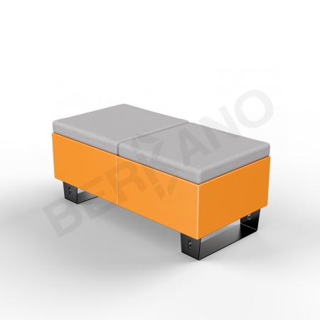 Скамейка Brick 120 Orange, Gray