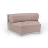 Диван полукруглый Fame с подушкой Concrete Gray, Cappuccino