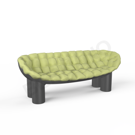 Диван SLON Coal Black, Green