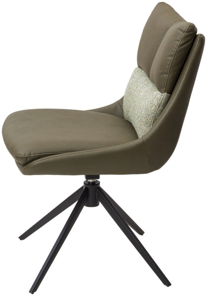 Стул Marlin ткань комби зеленый, поворотно-возвратный механизм 360 градусов от интернет-магазина IDODOM.RU