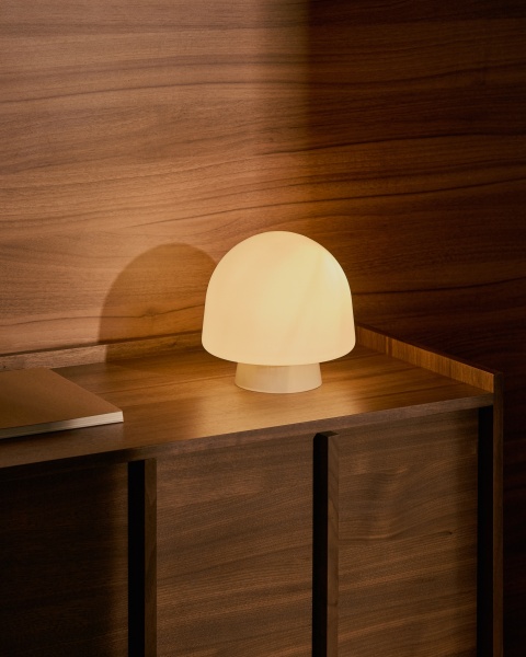 Настольная лампа из серого стекла Reig от интернет-магазина IDODOM.RU