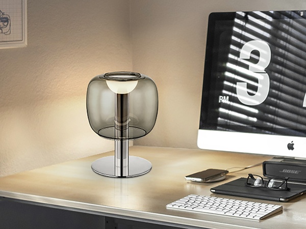 Настольная лампа Icon хром/дымчатое стекло от интернет-магазина IDODOM.RU