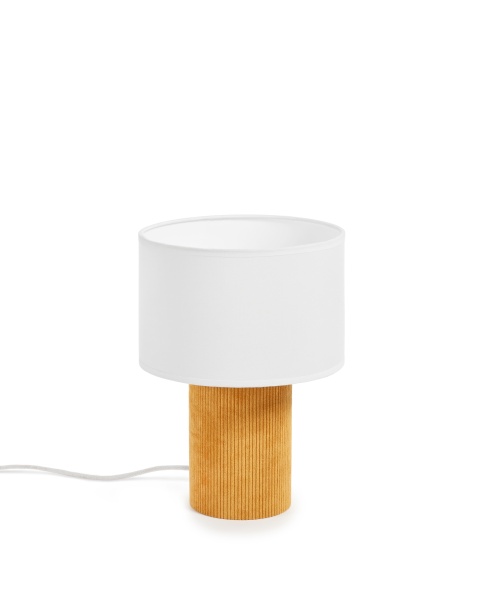 Bianella Вельветовая настольная лампа горчичного цвета от интернет-магазина IDODOM.RU