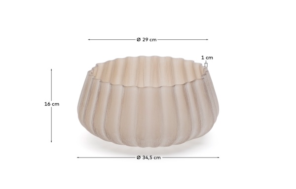 Ваза Lumia из стекла бежевогог цвета 16 см от интернет-магазина IDODOM.RU