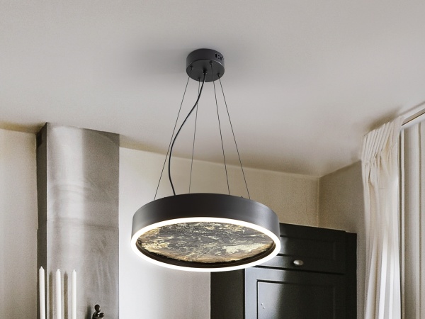 Подвесной светильник Stone CCT- черный LED 40D от интернет-магазина IDODOM.RU