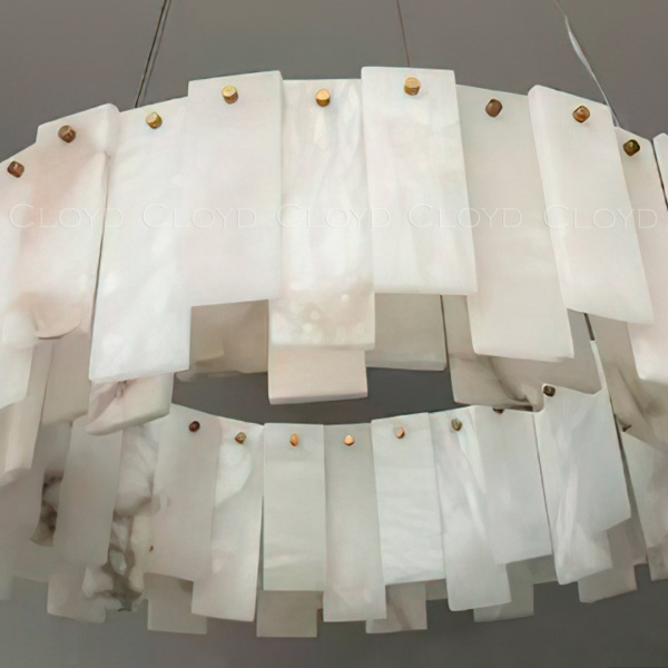 Люстра Cloyd HERCULANUM-D C24 / Ø100 см - алебастр - латунь (арт.12362) от интернет-магазина IDODOM.RU