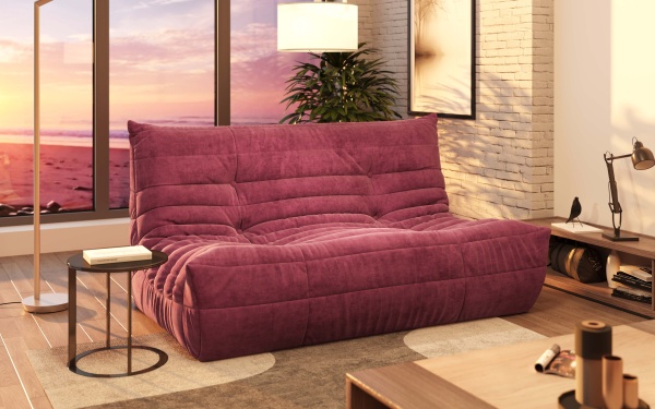 Диван ДеФранс™️ прямой 2-х местный - Эконом микровелюр