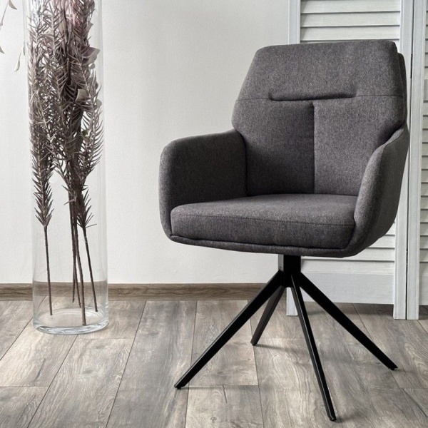 Стул Sun ткань серый, поворотный механизм 360 градусов от интернет-магазина IDODOM.RU