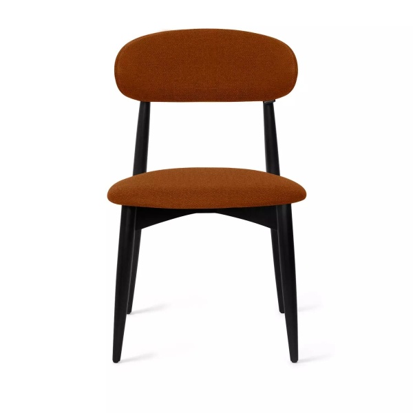 Стул Paolo, бук натуральный (эмаль черная), рогожка, красный от интернет-магазина IDODOM.RU