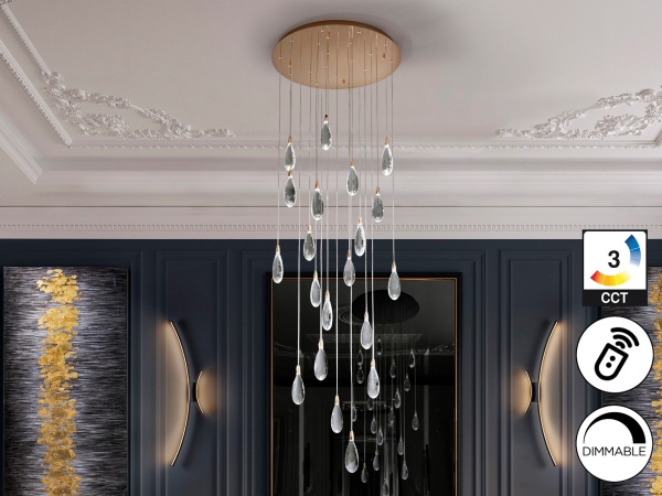 Lagrimas Люстра 20L розовое золото от интернет-магазина IDODOM.RU