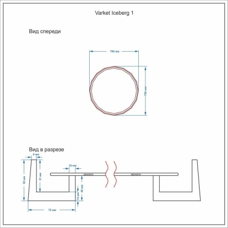 Зеркало Varket Iceberg 1 от интернет-магазина IDODOM.RU