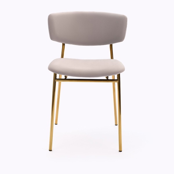 Стул Deimos, микровелюр серый, опоры золото от интернет-магазина IDODOM.RU