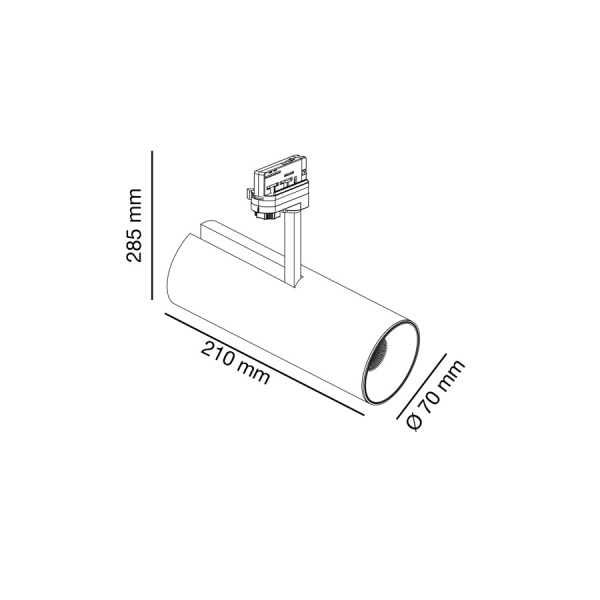 Трековый светильник LEAK SMALL белый LED 12W 4000K 60є от интернет-магазина IDODOM.RU