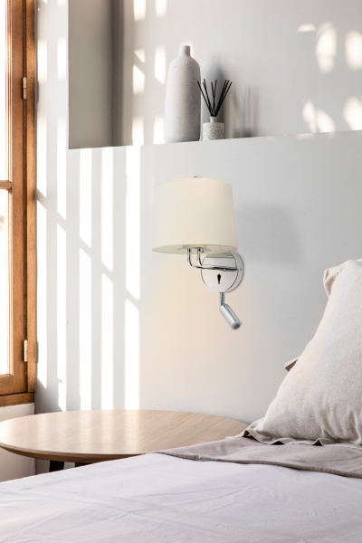 Бра с ридером Montreal хром / бежевый от интернет-магазина IDODOM.RU