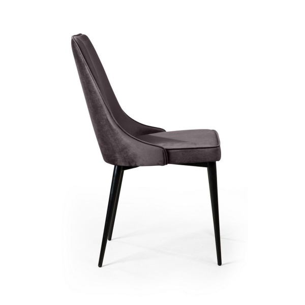 Стул Oliver, бархат антрацит 14/ чёрный конус от интернет-магазина IDODOM.RU