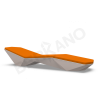 Шезлонг Quaro с подушками Cappuccino, Orange