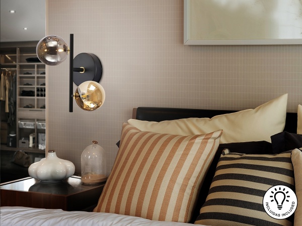 Бра Dark 2L черно-латунный от интернет-магазина IDODOM.RU