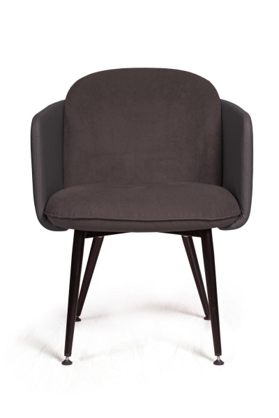 Стул с подлокотниками Phoenix (Феникс), ткань комбинированная с иск кожей, черный от интернет-магазина IDODOM.RU