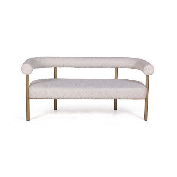 Диван Biggi, букле Turin ivory / опоры золото от интернет-магазина IDODOM.RU