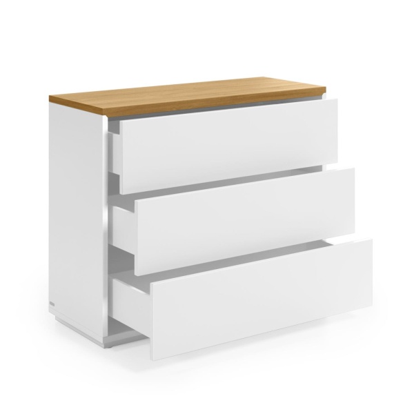 Комод Abilen шпон дуба и белый лак 90 x 75 cm от интернет-магазина IDODOM.RU