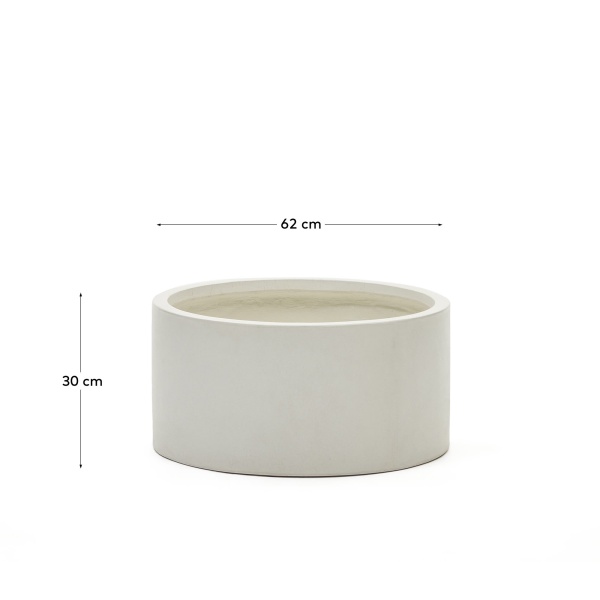 Aiguablava Кашпо из белого цемента Ø 62 см от интернет-магазина IDODOM.RU