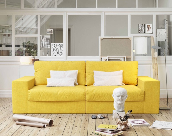 Диван Элизиум прямой двухместный - Эконом микровелюр