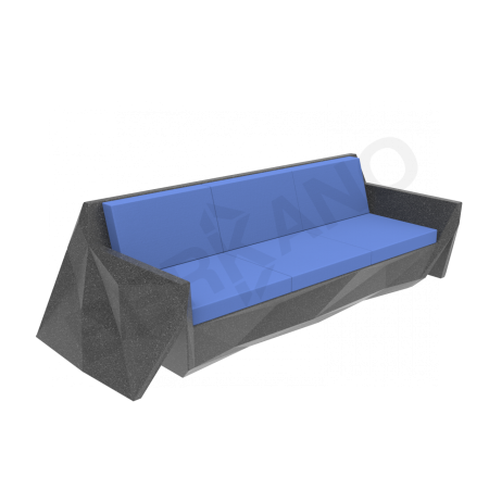 Диван Quaro с подушками Black Granite, Navy