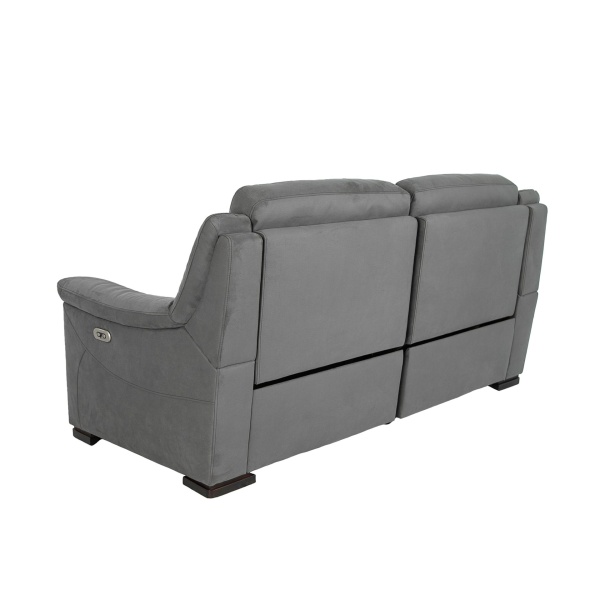 Трехместный диван с реклайнером 6267 из серой ткани от интернет-магазина IDODOM.RU