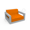 Кресло Quarter lounge с подушками Concrete Gray, Orange