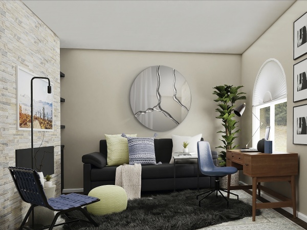 Круглое зеркало Surcos D100 серебристое от интернет-магазина IDODOM.RU