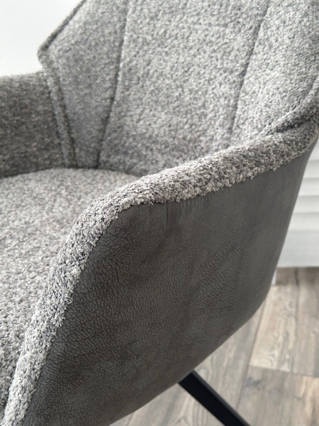 Стул Bravo ткань комби серый, поворотный механизм на 180 градусов от интернет-магазина IDODOM.RU