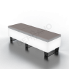 Скамейка Brick 180 Snow White Light, Graphite