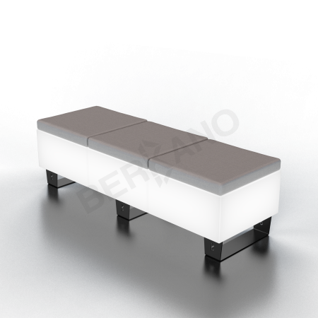 Скамейка Brick 180 Snow White Light, Graphite