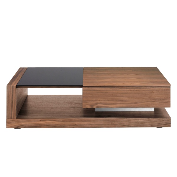 Журнальный столик из ореха с черным стеклом MH1317A /2061 от интернет-магазина IDODOM.RU