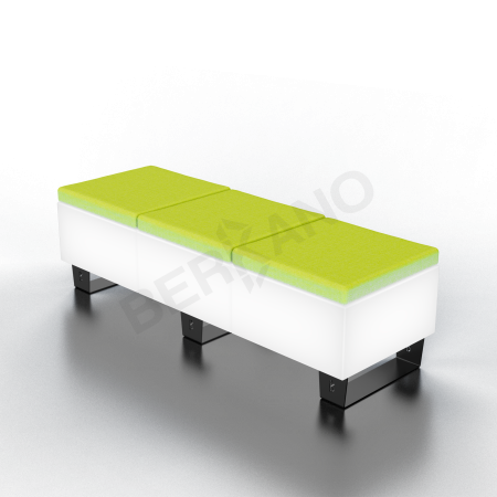 Скамейка Brick 180 Snow White Light, Green