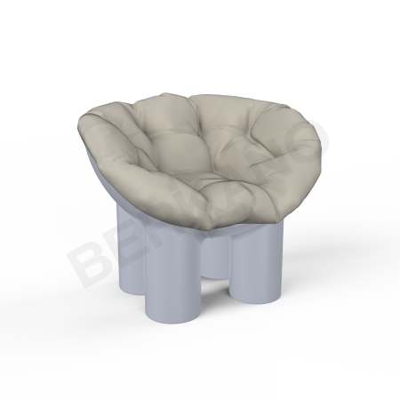 Кресло SLON Kids Concrete Gray, Bone Brown