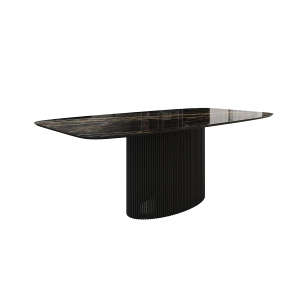 Стол Nolan 160, керамика глянцевая, черная от интернет-магазина IDODOM.RU