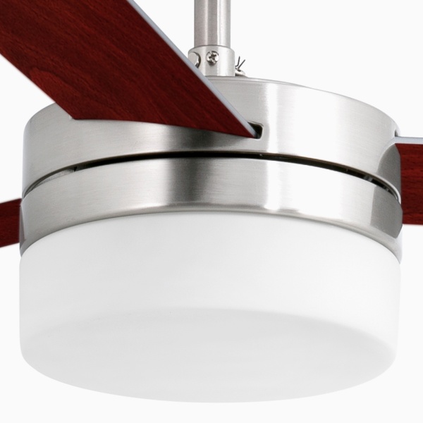 Матовый никелевый потолочный вентилятор с освещением Panay от интернет-магазина IDODOM.RU