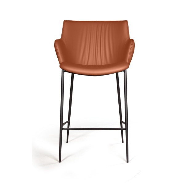 Стул полубарный Sofia, экокожа soft-touch, терракот от интернет-магазина IDODOM.RU