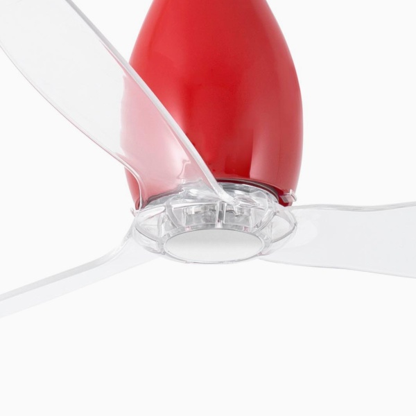 Потолочный вентилятор ETERFAN Ш1280 MM Блестящий красный/прозрачный PALAS от интернет-магазина IDODOM.RU