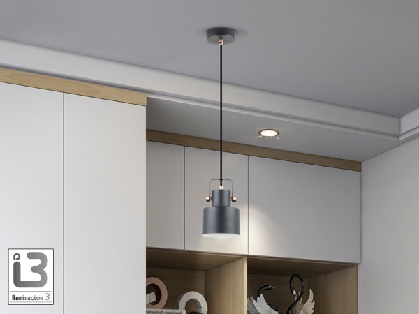 Erika Подвесной светильник 1L черный-медный от интернет-магазина IDODOM.RU