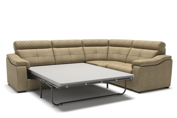 Boston NEW диван-кровать угловой замша бежевый от интернет-магазина IDODOM.RU