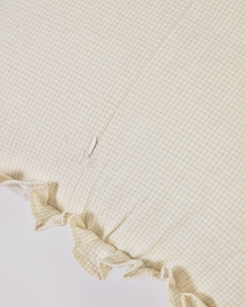 Nacha Чехол для подушки из хлопка и льна бежевого цвета 45 x 45 см от интернет-магазина IDODOM.RU