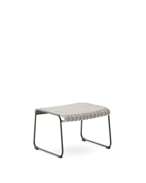 Подставка для ног Maurina из зеленой стали и серо-бежевым шнуром от интернет-магазина IDODOM.RU