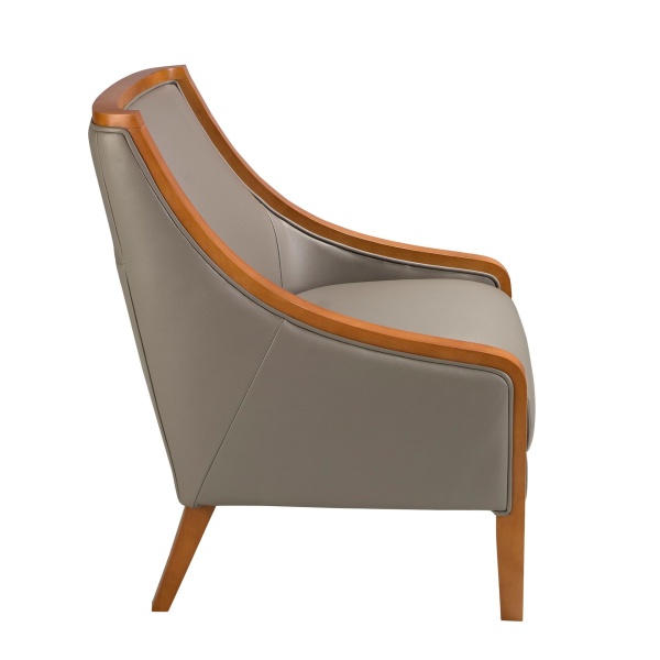 Кресло 5126/A825-T541029 серое кожаное от интернет-магазина IDODOM.RU